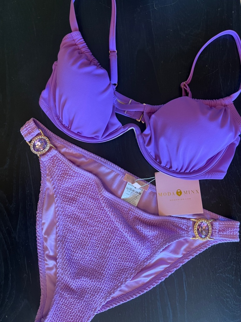Moda Minx Lavender Bikini bottom, match up w a purple top 34D